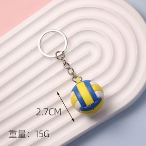 Llavero de simulación creativa de fútbol, rugby, tenis, voleibol, serie Spike Ball, baloncesto, colgante pequeño, muñeco, regalo de actividad - Product Image 6