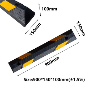 90cm PVCゴムホイールストッパー車の駐車場縁石メタゴムMR-WSP90 - Product Image 4