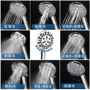 Pommeau de douche à main chromé moderne avec rotation à 25 degrés pour ensemble de salle de bain - Product Image 4