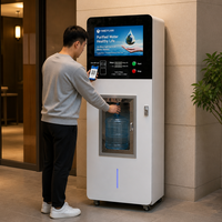Máquina Expendedora de Agua con Monedas, Purificadora de Agua RO de 800 GPD, Estación de Recarga para Hoteles, Motels, Casas de Huéspedes, Pasillos y Áreas Públicas