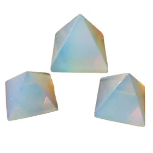 38mm Opalite 미니 피라미드 크리스탈 치유 Reiki 풍수 선물 웰빙 평화 형이상학 아우라 손수 만든 에너지 피라미드
