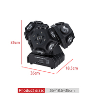 Projecteur rotatif multi-angles 220W à 3 têtes, effets faisceau et laser intégrés, lumière de scène DJ LED RGBW pour discothèque et soirée