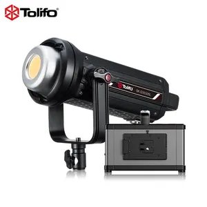 Tolifo 350W Daylight 5600K COB Bowens LED Studio Video Shooting Cahaya dengan V Mount Baterai Plat DMX untuk potret dan Vlogging