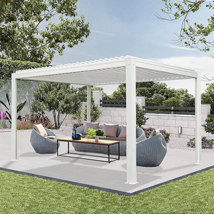 Pergola <span class=keywords><strong>en</strong></span> aluminium pour jardin, terrasse et arrière-cour, éco-responsable, résistante à la décomposition, imperméable, avec revêtement <span class=keywords><strong>en</strong></span> <span class=keywords><strong>poudre</strong></span>, mobilier d'extérieur - Product Image 2