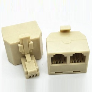 Séparateur <span class=keywords><strong>Lan</strong></span> 1 mâle à 2 femelles, adaptateur de téléphone <span class=keywords><strong>RJ11</strong></span> - Product Image 1