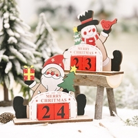 Weihnachts dekoration Festival Artikel, Holz DIY Kalender Ornamente, kreative neue Version von älteren Weihnachten Countdown