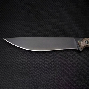 Couteau tactique de survie personnalisable Baselli DIY OEM SS092, épaisseur 5,0 mm, manche en lin Katami, lame en acier inoxydable, chasse 1 - Product Image 2