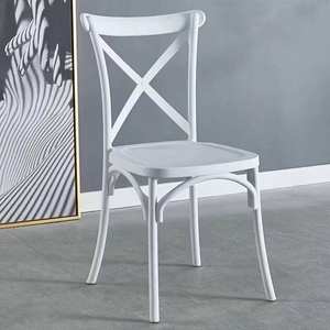 Medieval Style Restaurant Pub <b>Chair</b> Cross Back Colorful Plastic <b>Dining</b> Room Furniture <b>Chairs</b> - Product Image 2
