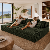 Sofá Comprimido Moderno, Sillón Reclinable Individual Redondo con Respaldo Arqueado y Reposabrazos Grandes para Sala de Estar, Dormitorio o Salón