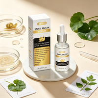 Sérum Visage Hydratant et Apaisant à la Bave d'Escargot et Centella Asiatica, Effet Raffermissant et Éclatant, Personnalisable (Marque Blanche)