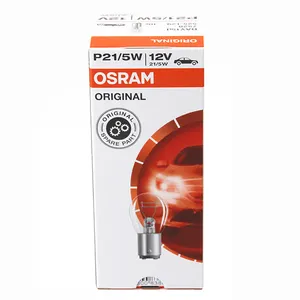 Osram-bombilla halógena de freno para coche, luz trasera de 12V, 21/5W, 7528 P21/5W, fabricada en Eslovaquia, p21w