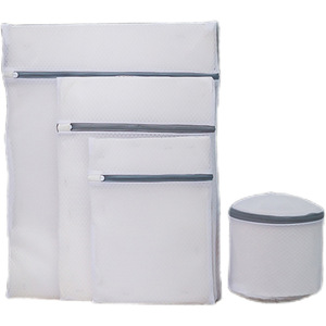 Modern Minimalist Laundry Bag Mesh Zippered Rectangle Clothing Organizer For Bathroom Use - Product Image 5