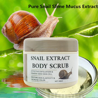 Gommage Corps et Visage Blanchissant et Nettoyant Intense à l'Extrait de Café, Miel, Fraise, Avocat et Escargot, Marque Blanche, 260g