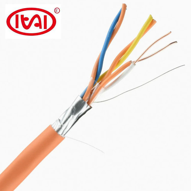 Huatai 2Cores 1.5mm2 Round Stranded Copper Fire Alarm Cable Fire Resistant PVC Insulation 300/300V 50-100C Underground Use