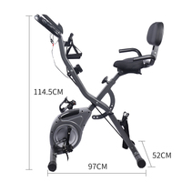 Vélo d'exercice pliable multifonctionnel commercial et domestique à résistance magnétique et contrôle à 8 vitesses