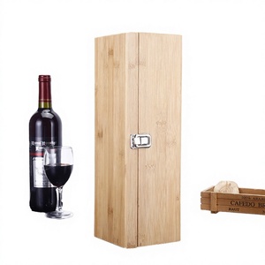 Elegance Eco-Friendly <b>Wooden</b> Wine <b>Box</b> Set with Engraving Premium Single Bottle Gift Case and Bamboo Wine Case <b>Tools</b> Set - Product Image 2