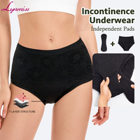 LYNMISS Bragas Menstruales de Alta Absorción 200ML, 5 Capas, para Mujer, de Algodón y Bambú, para Posparto e Incontinencia, con Toalla Absorbente