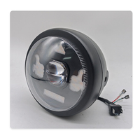 Kit de Faros Delanteros para Motocicleta de 4 Modos, Faro LED Redondo de 5.75 Pulgadas, Luz Auxiliar H4 para Motocicleta