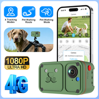 Caméra de surveillance pour animaux de compagnie 1080P avec traceur GPS anti-perte PetTracker, détection de chien et de chat, alarme de localisation
