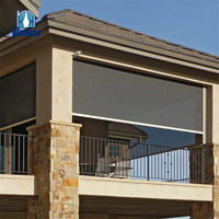 Persianas Eléctricas para Exteriores con Diseño de Protección Solar/Antiviento/Impermeable/UV, Control Remoto Integrado de Estilo Sencillo, Duraderas para Cualquier Ambiente