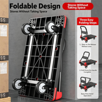 Chariot à plateforme pliable pour entrepôt et logistique, chariot à main portable pour usage domestique et commercial