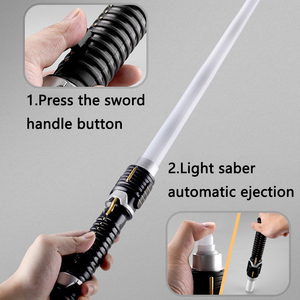 Sabre laser rétractable 2 en 1 avec effets lumineux LED, technologie noire, épée à double lame pop-up, jeu de rôle pour enfants, fête pour garçon - Product Image 3