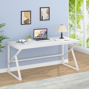 Hiện Đại 1.52M Gỗ Sồi Trắng K-Chân Bàn Máy Tính Gỗ + Kim Loại Chuyển Đổi Văn Phòng Bảng Trực Tiếp Từ Nhà Máy Nguồn - Product Image 4