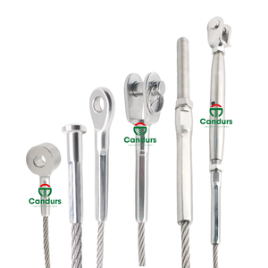 316สายสแตนเลสลวดสลิงประกอบกับตะขอส้อมตาสตั๊ดสิ้นสุด - Product Image 1