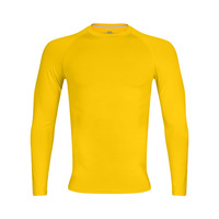 Personnalisé Hommes Gym T-shirt Compression Couche De Base Tops À Manches Longues À Séchage Rapide Sport À Manches Longues Chemises De Compression vierges