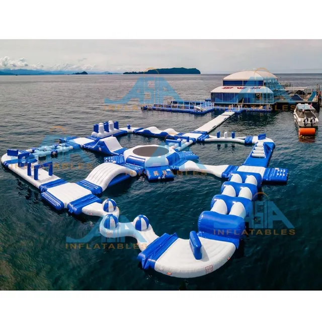 Air-Tight Water Park Tiup Mengambang Aqua Park Rintangan Tantangan Di Danau Laut