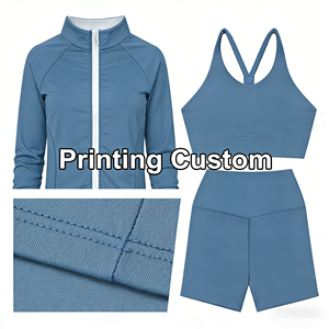 Completo Sportivo in Nylon ad Asciugatura Rapida per Bambini, Set Giacca Yoga, <span class=keywords><strong>Abbigliamento</strong></span> Attivo per Bambini, <span class=keywords><strong>Abbigliamento</strong></span> Sportivo per Ragazze, Set Yoga Lu - Product Image 3