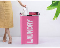 Panier à linge carré pliable sur roulettes pour enfants, grande capacité, en promotion sur Amazon