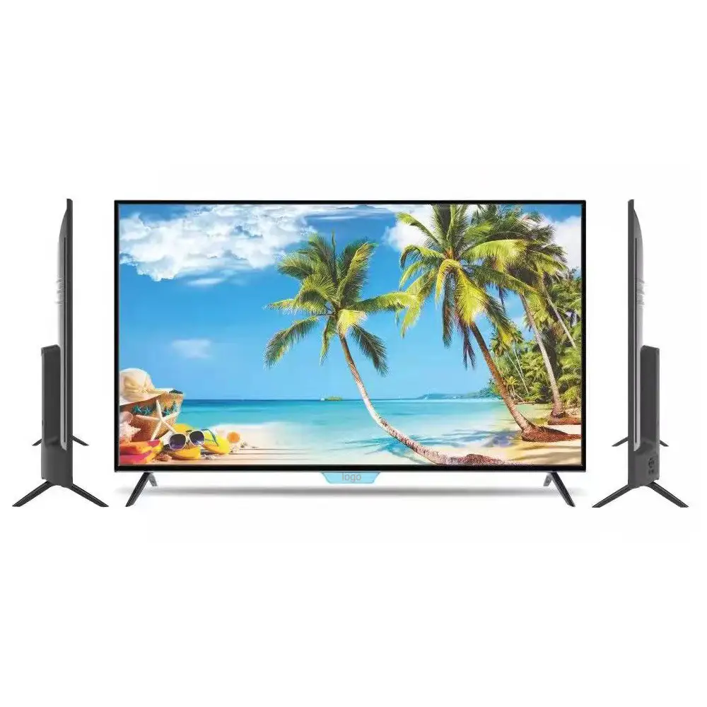 TV-vendita calda real 4K UHD 55 pollici tv led smart tv con smart TV in vetro temperato android e wifi