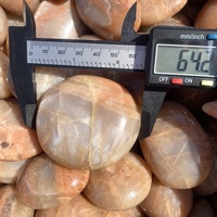 Grosir batu permata kristal Moonstone persik oranye alami kerajinan ukir telapak tangan batu permata untuk hadiah Dekorasi Rumah