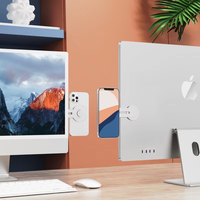 Nouveau support de bureau magnétique en alliage pour écran d'ordinateur portable à double pliage, rotation à 360 degrés, support d'affichage universel flexible
