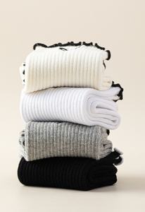 High Quality Cotton Custom Design Ruffle <b>Grip</b> Women's Anti-Slip Yoga Pilates <b>Socks</b> With Embroidered Logo - Product Image 6