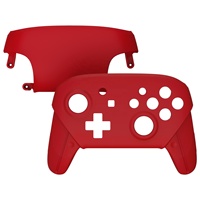 EXtremeRate Passion, placa frontal roja y placa trasera, carcasa de repuesto DIY para Nintendo Switch Pro Controller