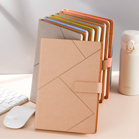 Nouveau Style A5 PU cuir originalité cahier prismatique magnétique tour boucle journal fournitures scolaires LOGO personnalisable en gros