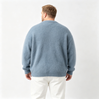 Pull-over en maille respirant à col rond pour homme, nouvelle collection hiver, épaisseur standard, style décontracté, manches longues, mélange acrylique et nylon