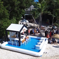 Barres de piscine gonflables les plus populaires Barre gonflable commerciale en PVC Barre de piscine gonflable de nouvelle conception pour la fête