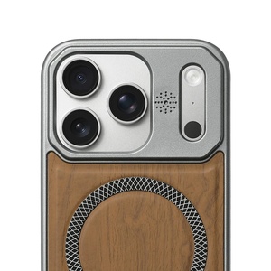Funda de Teléfono de Cuero PU con Textura de Madera Avanzada para iPhone 17 12 13 Pro Max 14 15 16 Plus 17 Air, Ultrafina, Sin Marco, Antigolpes - Product Image 3