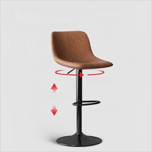 Chaises de bar en PU pour salle à manger, réglables en <span class=keywords><strong>hauteur</strong></span> avec roulettes, tabourets pour bar et comptoir de cuisine, vente directe usine - Product Image 6