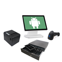 Restaurant POS Kassa 15,6 inch Capacitief Touchscreen All-in-One Android 11 Bluetooth 5.2 Wi-Fi 6 NFC RK3566 VGA/USB