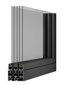 Ventana corredera de aluminio de estética moderna, Marco delgado que maximiza el apartamento urbano, cocina, vista escolar, patrón de apertura Horizontal - Product Image 5