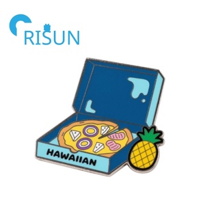 Fábrica al por mayor Metal queso hamburguesa Pizza amante Pin insignia Pizza rebanada esmalte solapa Pin personalizado Pizza caja Pin broche - Product Image 6