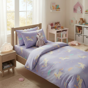 40s Tencel™ Baby Crib Fitted Sheet Soft Breathable Lyocell Unicorn Baby Bedding - Product Image 5