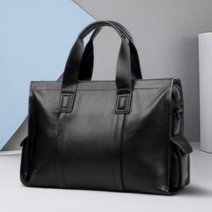 Maletín y Bolso de Mano Cruzado de Cuero Genuino para Hombre, <span class=keywords><strong>Bolsa</strong></span> para Computadora de Gran Capacidad con Forro de Poliéster, Impermeable para Verano - Product Image 2