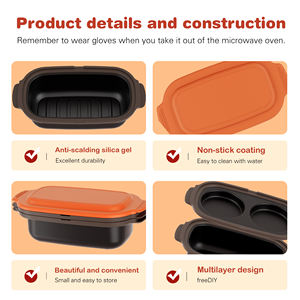 Macchina per la colazione a microonde frittata per padella antiaderente <span class=keywords><strong>Set</strong></span> di pentole per friggere uova Hamburger Pancake Pan - Product Image 4