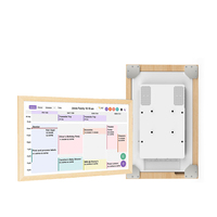 Cadre photo numérique 15,6 pouces avec écran tactile, calendrier, Wi-Fi, Cloud, en bois massif, pour album familial, lecture MP3/MP4 et affichage dynamique