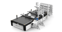 YANSHI 1616 Machine de découpe entièrement automatique pour TPU/Polyester/Cuir pour accessoires de chaussures et de maroquinerie avec tête oscillante